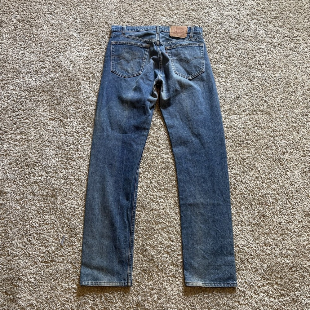 Vintage 80s Levis 505‎ 0217 XX Jeans 33x33 Red Tab Faded Denim USA Made